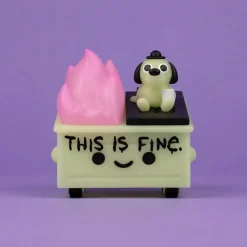 100% Soft - Lil' Dumpster Fire x This Is Fine Glow-in-the-Dark Vinyl Figure
