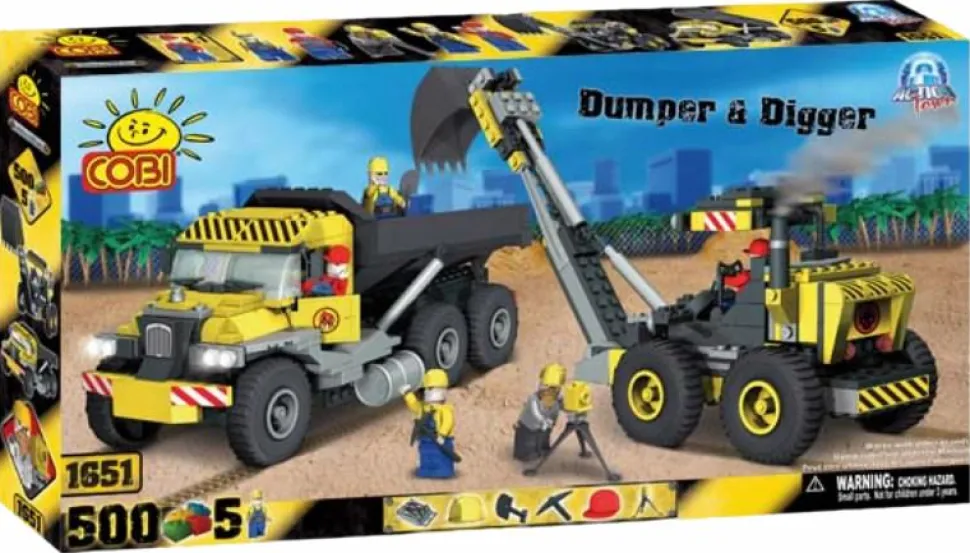 Action Town - 500 Piece Construction Dumper and Digger
