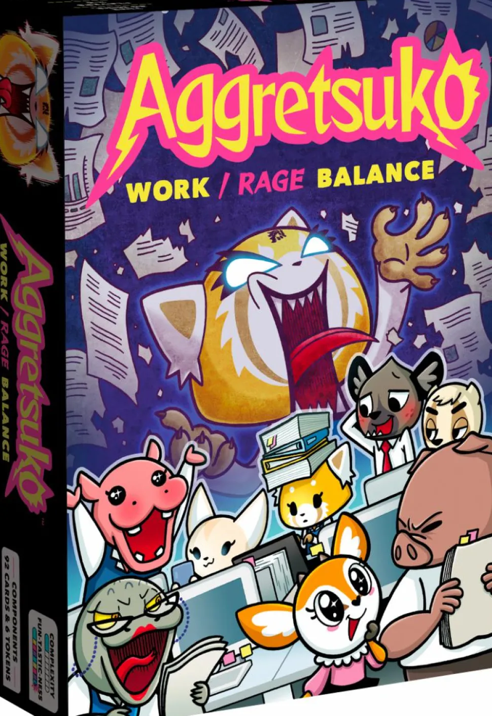 Aggretsuko - Work / Rage Balance Card Game