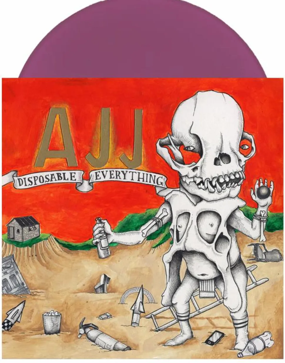 AJJ - Disposable Everything LP Vinyl Record (Purple Coloured Vinyl)