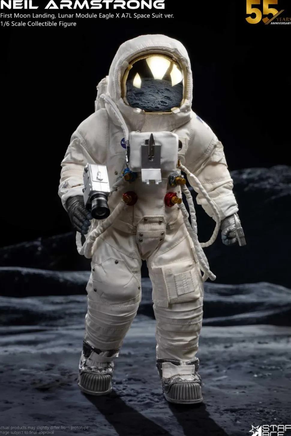 Apollo 11 - Neil Armstrong (First Moon Landing, Lunar Module Eagle X A7L Space Suit Version) 1/6th Scale Action Figure