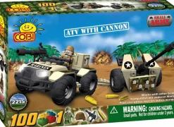 Army - 100 Piece ATV with Cannon Military Vehicle