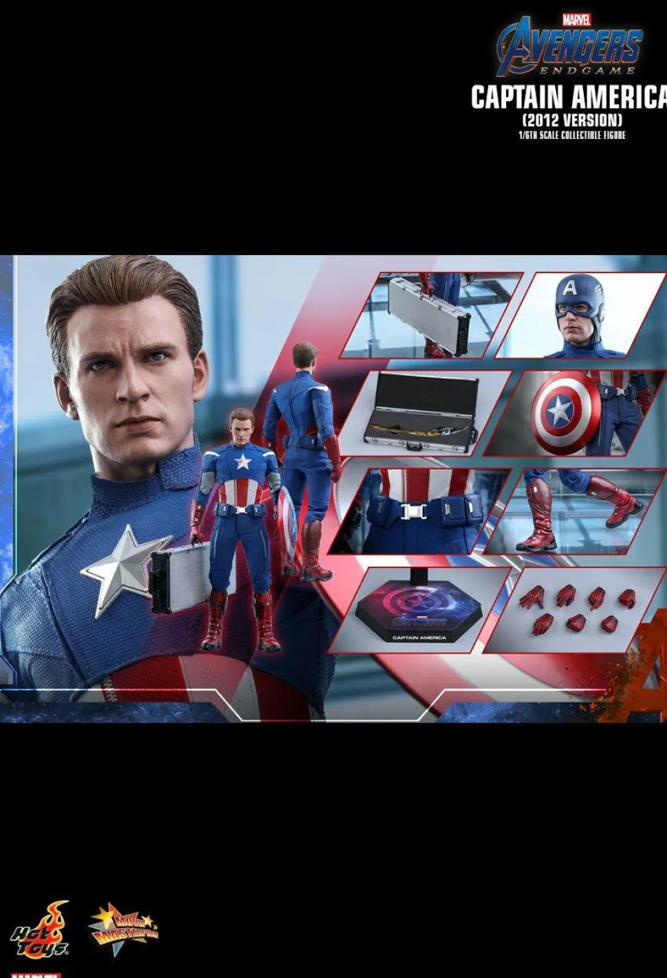 Avengers 4: Endgame - Captain America 2012 Version 1/6th Scale Hot Toys Action Figure