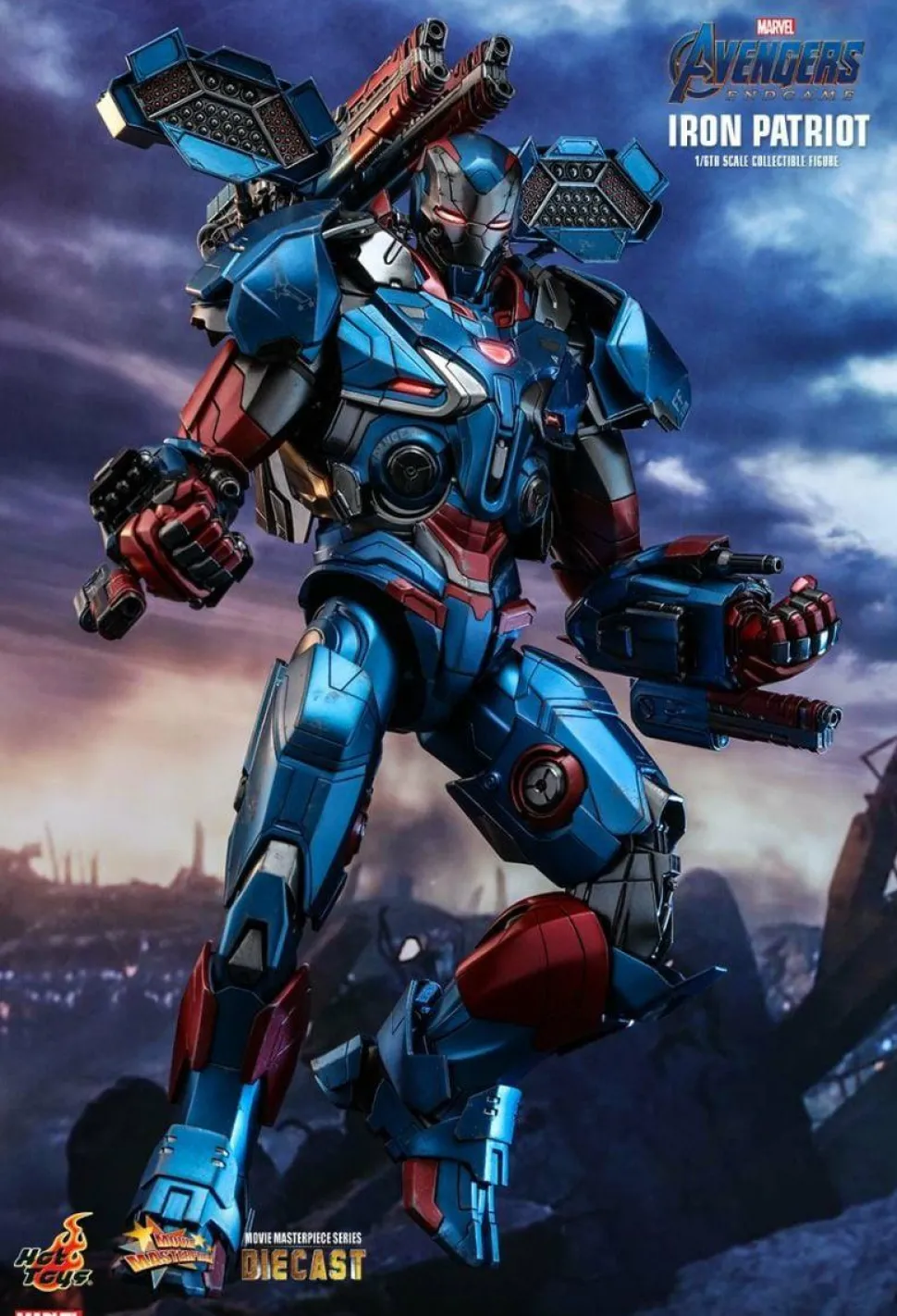 Avengers 4: Endgame - Iron Patriot 1/6th Scale Die-Cast Hot Toys Action Figure (Int Sales Only)