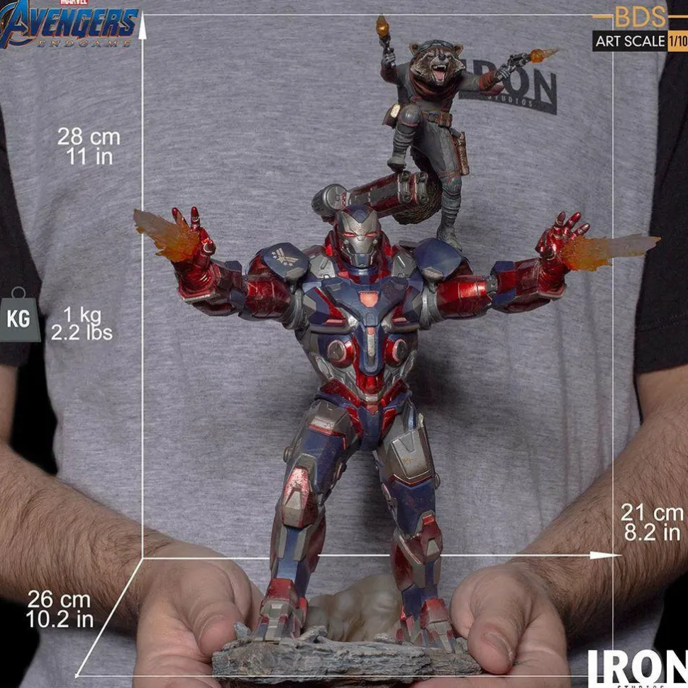 Avengers 4: Endgame - Iron Patriot & Rocket 1/10th Scale Statue