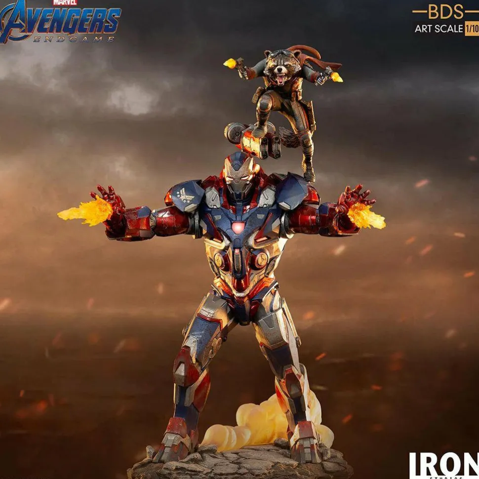 Avengers 4: Endgame - Iron Patriot & Rocket 1/10th Scale Statue