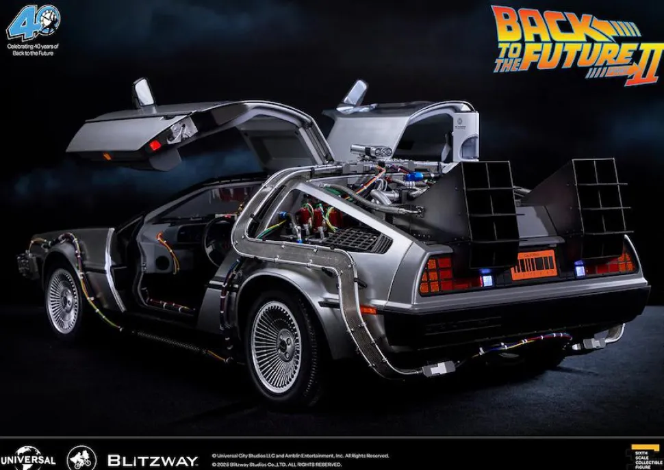 Back to the Future Part II - DeLorean Time Machine 1/6th Scale Action Figure Vehicle Replica