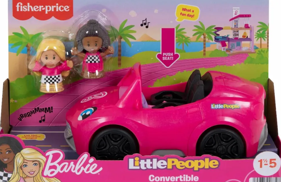 Barbie - Barbie Convertible Fisher-Price Little People Vehicle Playset