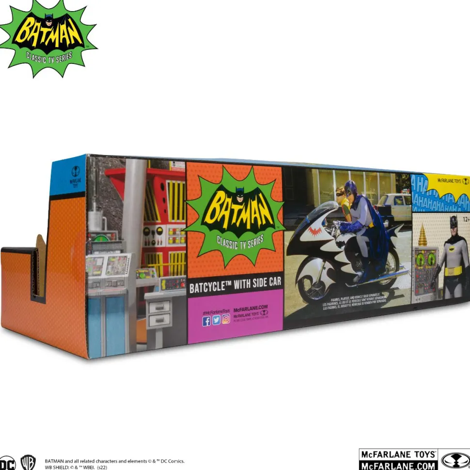Batman (1966) - Batcycle with Sidecar DC Retro 6” Scale Action Figure Vehicle