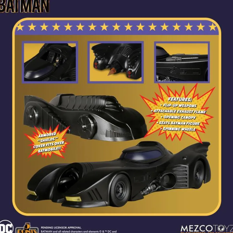Batman (1989) - Batmobile 5 Points 3.75" Scale Action Figure Vehicle