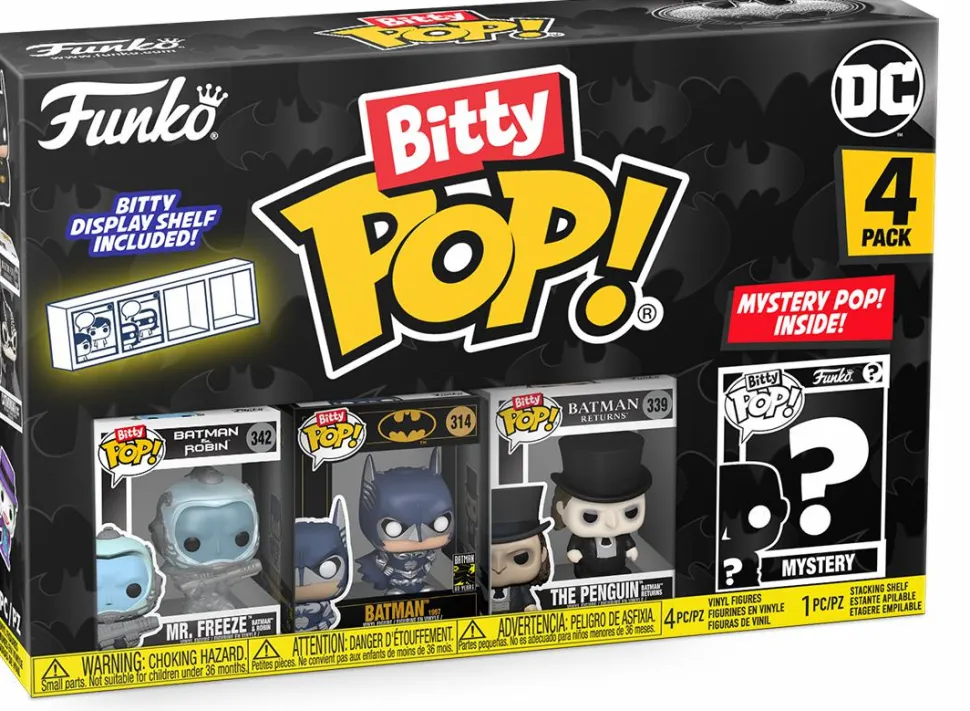 Batman - Batman, Mr. Freeze, The Penguin & Mystery Series 03 Bitty Pop! Vinyl Figure 4-Pack
