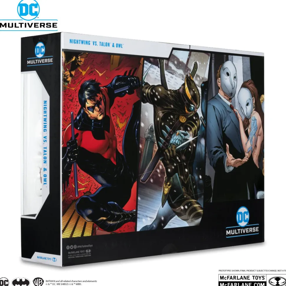 Batman - Nightwing vs. Talon & Owl (Batman: The Court of Owls) DC Multiverse Gold Label 7" Scale Action Figure 3-Pack