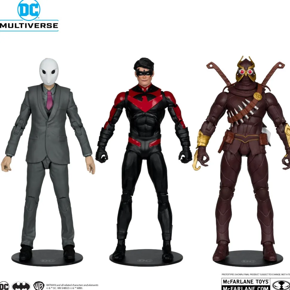 Batman - Nightwing vs. Talon & Owl (Batman: The Court of Owls) DC Multiverse Gold Label 7" Scale Action Figure 3-Pack