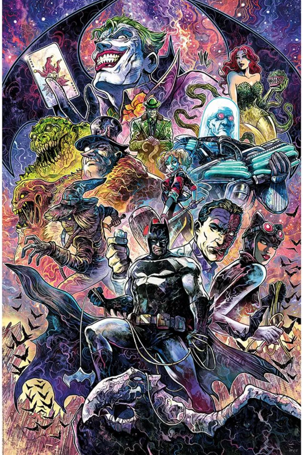 Batman - The Rogues Gallery Fine Art Print by Vincenzo Riccardi