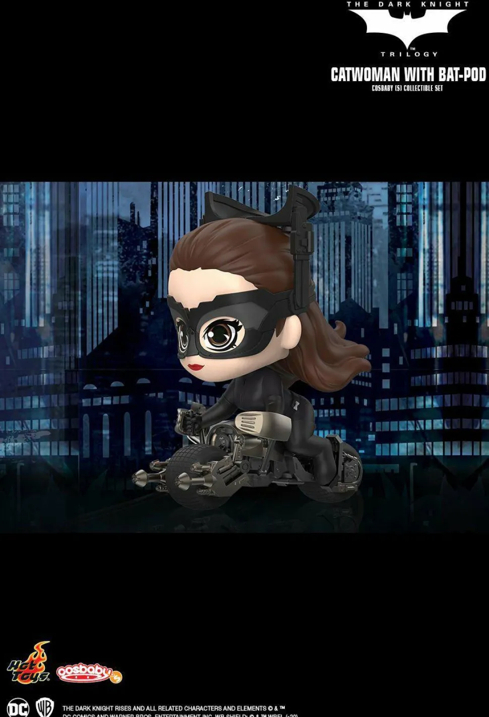 Batman: The Dark Knight Rises - Catwoman with Batpod Cosbaby (S) Hot Toys Figure Collectible Set