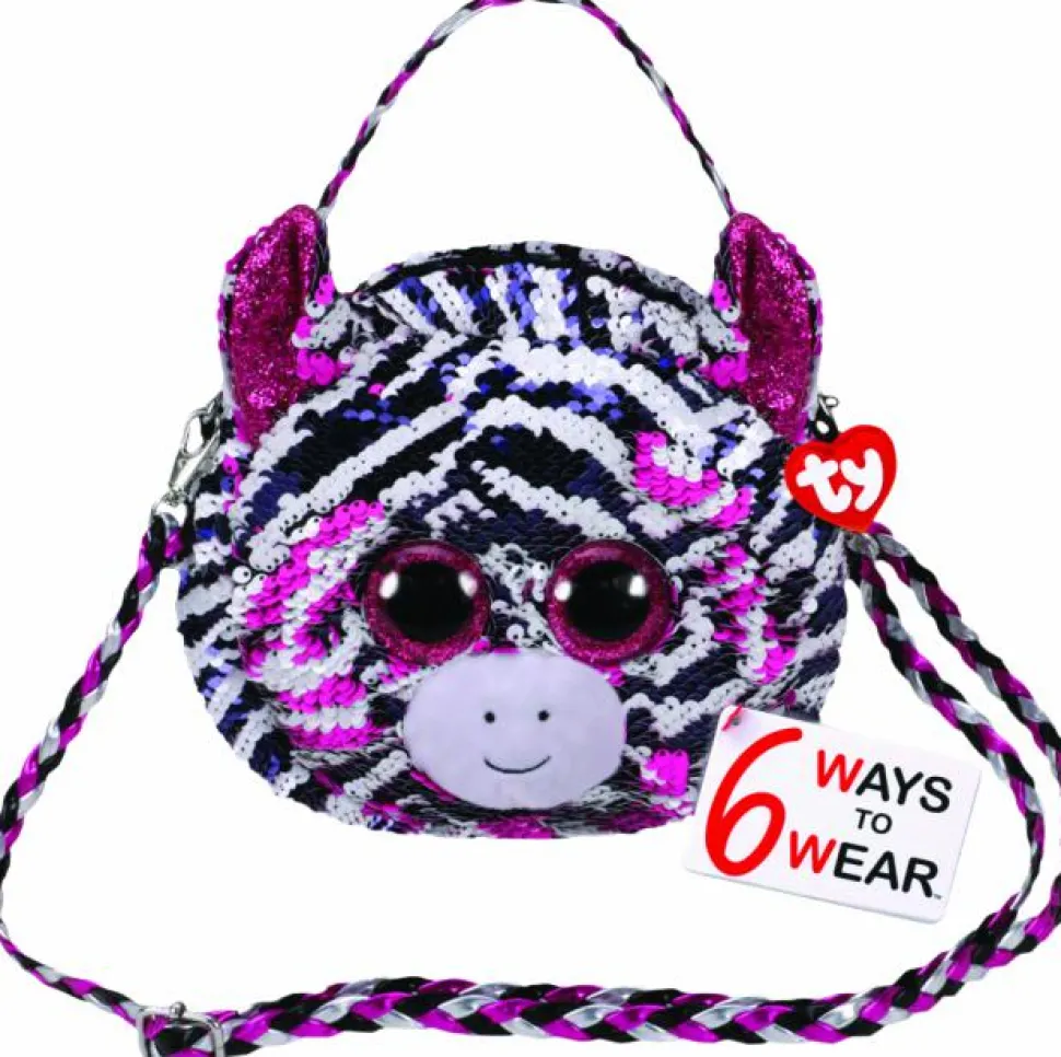 Beanie Boos - Zoey the Zebra 8” Flippable Handbag