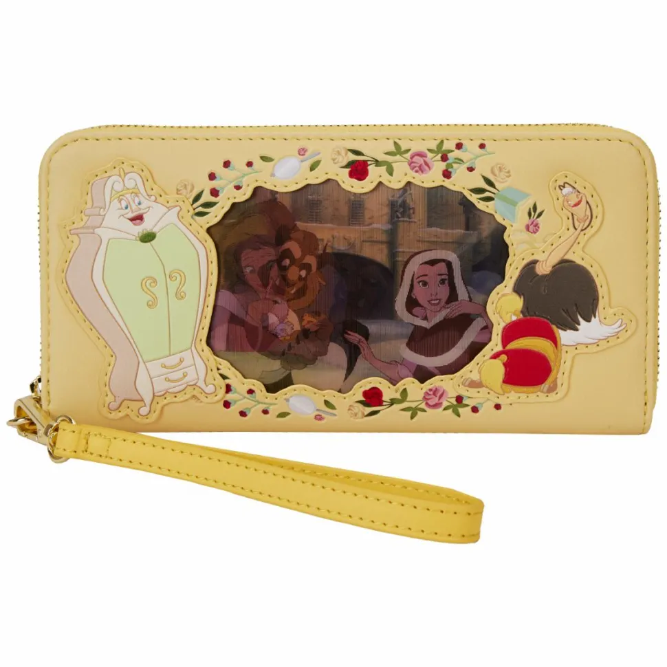Beauty and the Beast (1991) - Belle Lenticular Princess Series 4" Faux Leather Zip-Around Wristlet Wallet