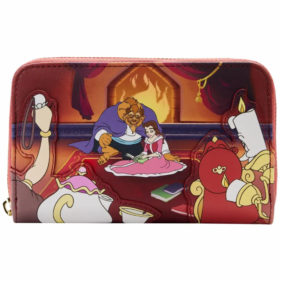 Beauty and the Beast (1991) - Fireplace Scene 4” Faux Leather Zip-Around Wallet