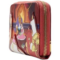 Beauty and the Beast (1991) - Fireplace Scene 4” Faux Leather Zip-Around Wallet