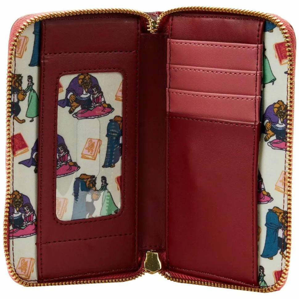 Beauty and the Beast (1991) - Fireplace Scene 4” Faux Leather Zip-Around Wallet