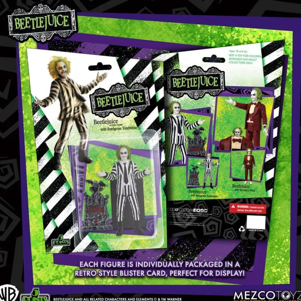 Beetlejuice (1988) - Beetlejuice 5 Points 3.75" Scale Action Figure Bundle (Set of 2)