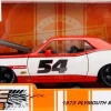Big Time Muscle - Red/White 1973 Plymouth Barracuda 1/24th Scale Die-Cast Vehicle Replica