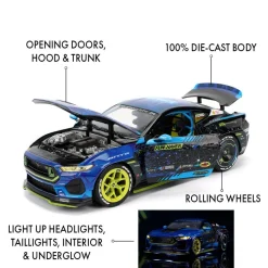 Big Time Muscle - Vaughn Gittin Jr 2024 Ford Mustang RTR Racing 1/24th Scale Die-Cast Vehicle Replica