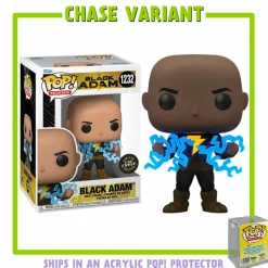 Black Adam (2022) - Black Adam with Lightning Pop! Vinyl Figure in Acrylic Pop! Protector (Chase Variant)