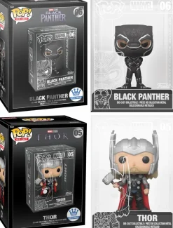 Black Panther (2009) - Black Panther & Thor Diecast Metal Pop! Vinyl Figure Bundle (Funko / Popcultcha Exclusive) (Set of 2)