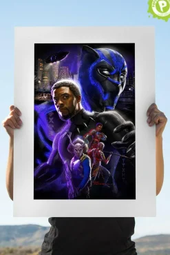 Black Panther (2018) - Black Panther Fine Art Print by Ryan Meinerding