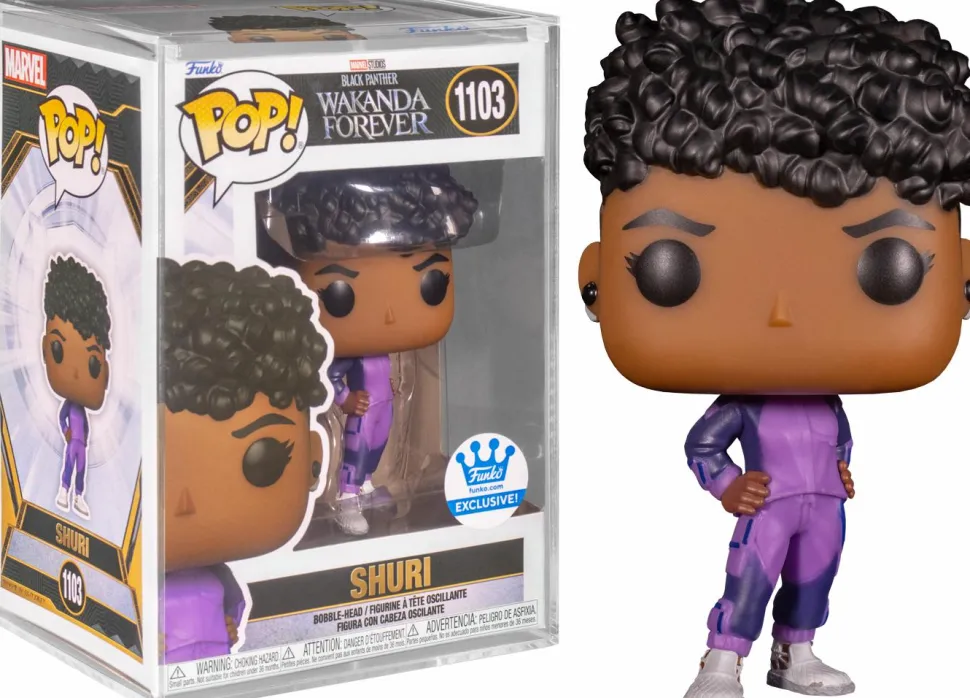 Black Panther 2: Wakanda Forever - Shuri Pop! Vinyl Figure in Acrylic Pop! Protector (Funko / Popcultcha Exclusive)