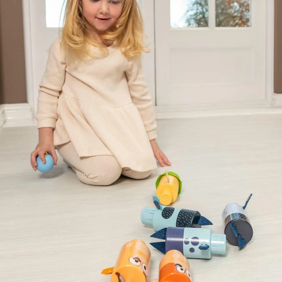 Bluey - Bluey Wooden Character Skittles Set