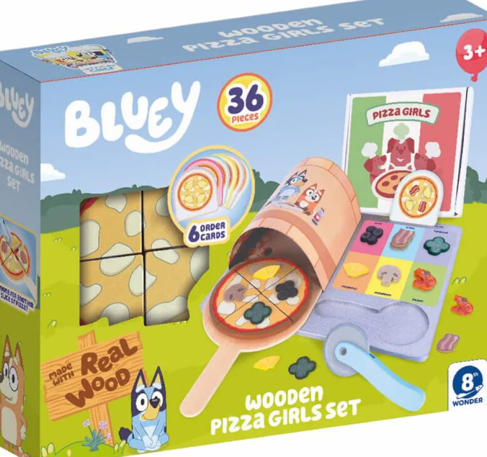 Bluey - Wooden Pizza Girls Set Playset