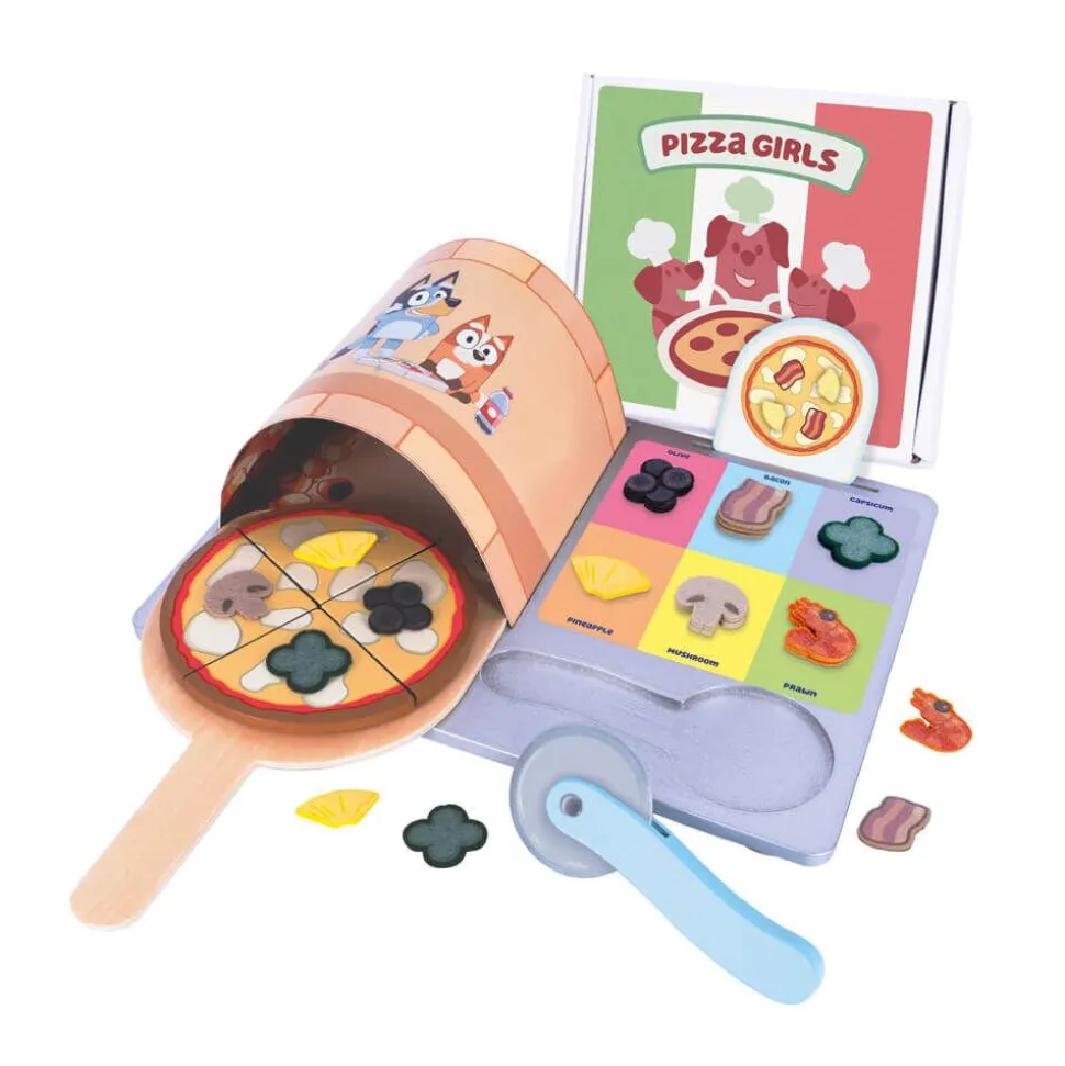 Bluey - Wooden Pizza Girls Set Playset