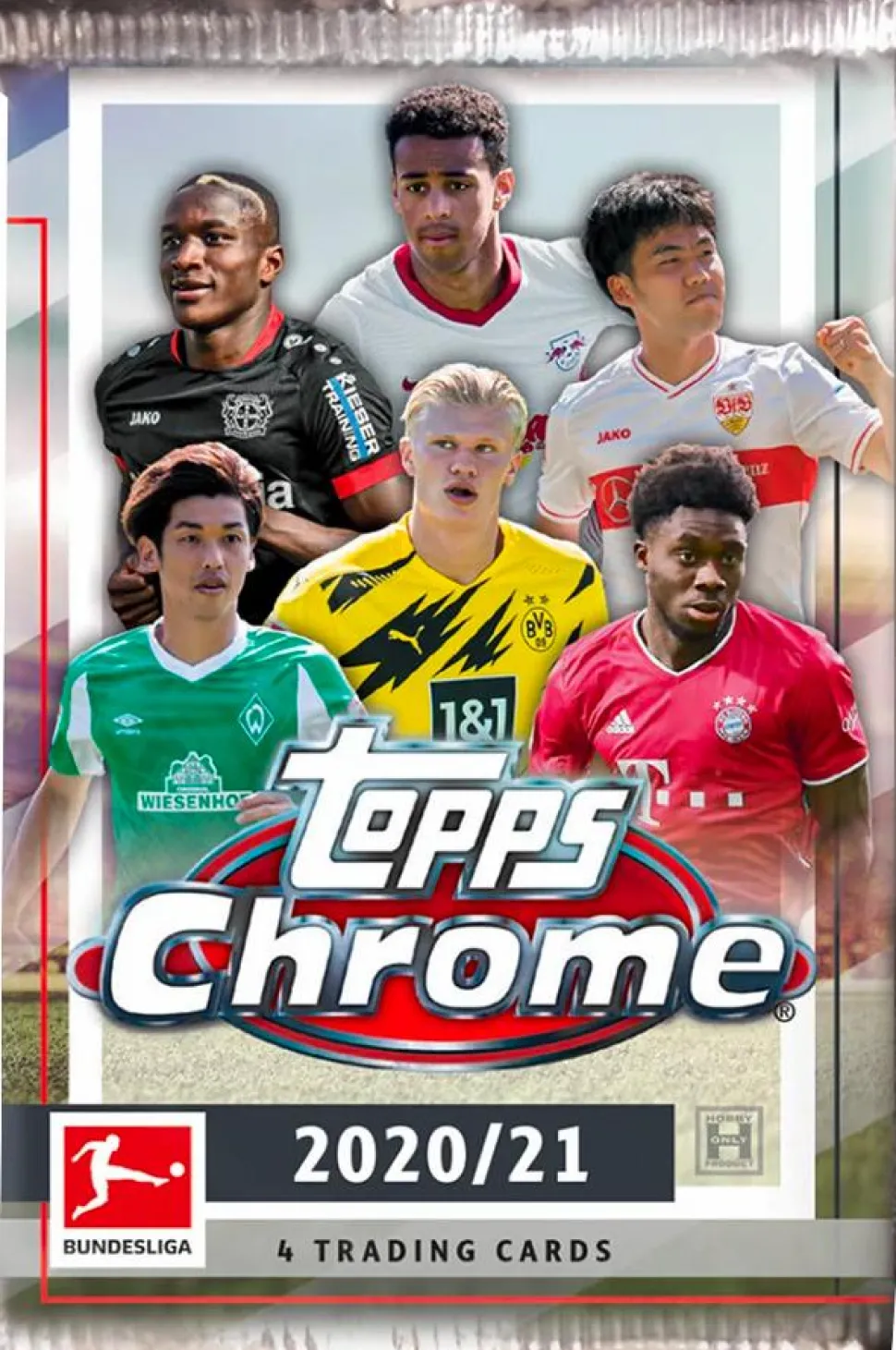 Bundesliga Football League (Soccer) - 2020/21 Topps Chrome Trading Cards Box (Display of 18)