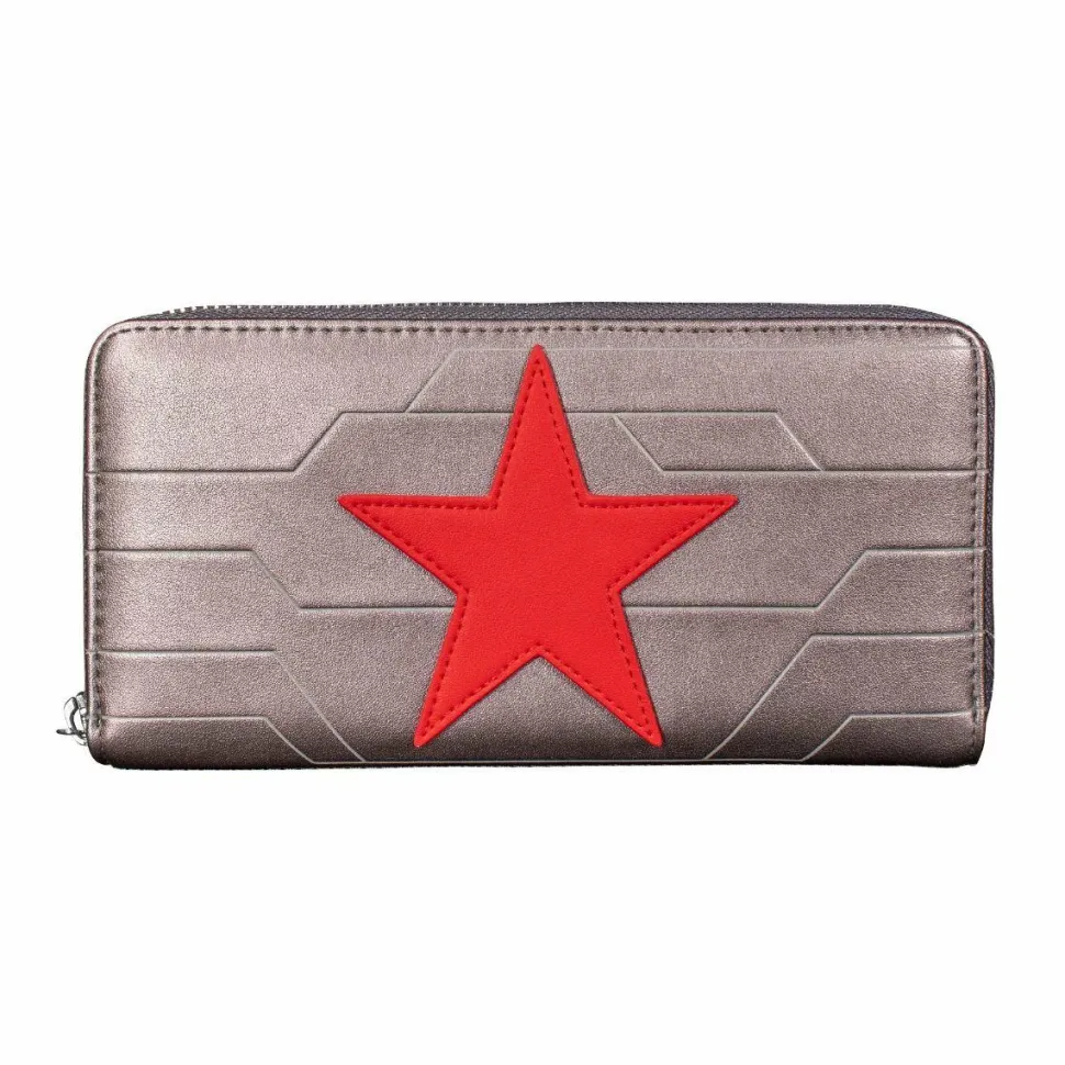 Captain America - Winter Soldier Cosplay 8” Faux Leather Zip-Around Wallet