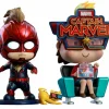 Captain Marvel (2019) - Captain Marvel & Movbi Cosbaby Hot Toys Bobble-Head Figure 2-Pack