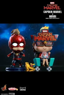Captain Marvel (2019) - Captain Marvel & Movbi Cosbaby Hot Toys Bobble-Head Figure 2-Pack