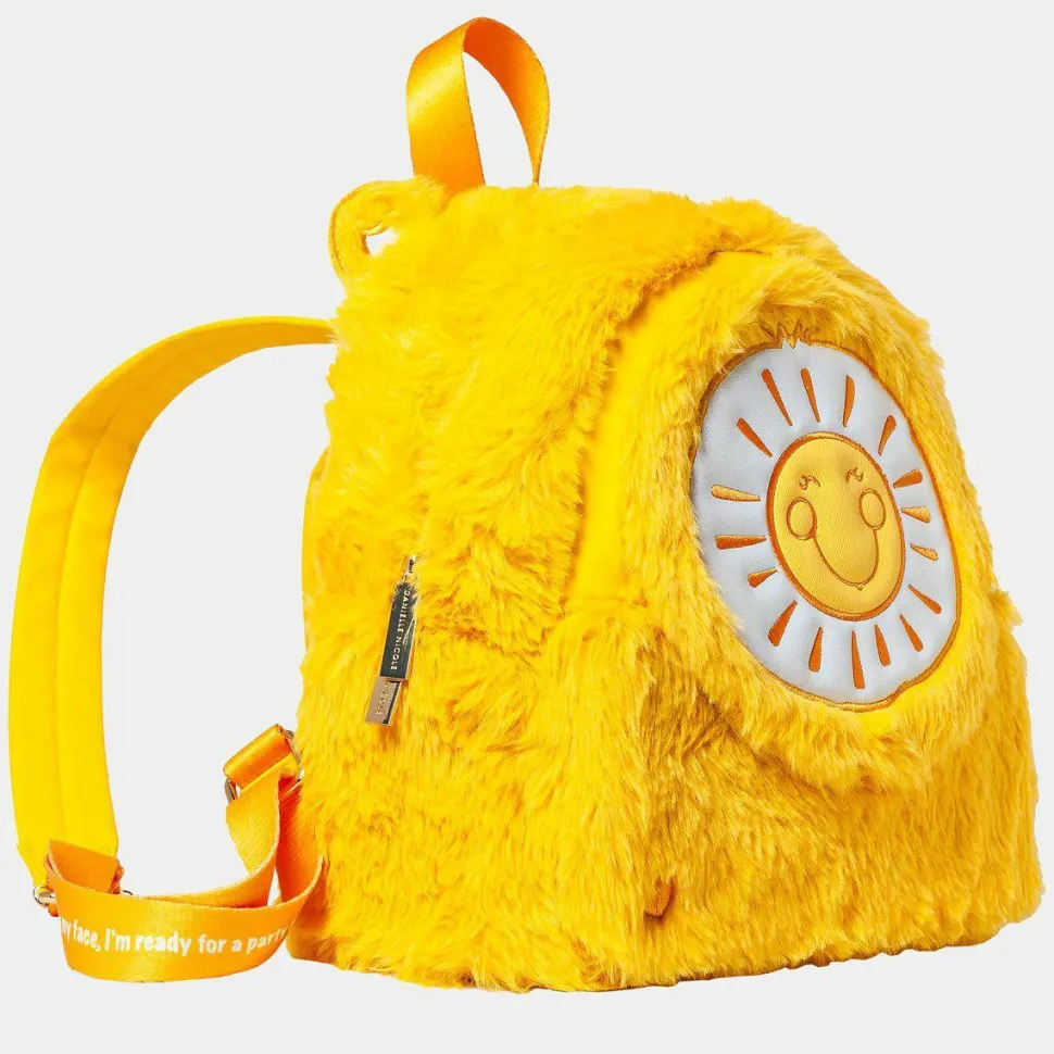 Care Bears - Funshine Bear 10” Faux Fur Mini Backpack