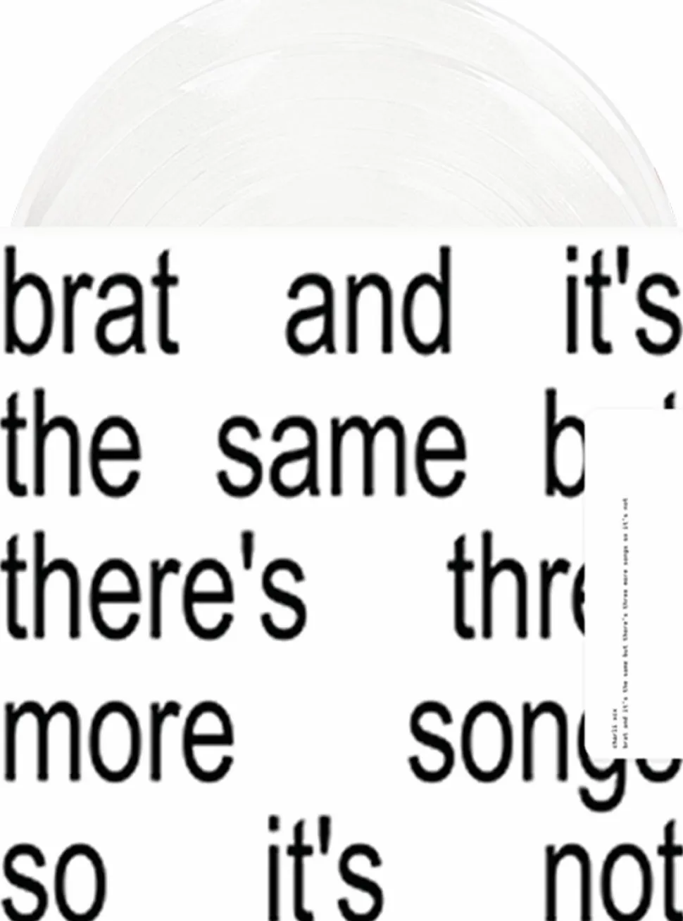 Charli XCX - Brat And It's The Same But There's Three More Songs So It's Not 2xLP Vinyl Record (White Vinyl)