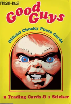 Child's Play - Good Guys Official Chucky Photo Cards Fright-Rags Trading Cards Wax Pack (9 Cards + 1 Sticker)