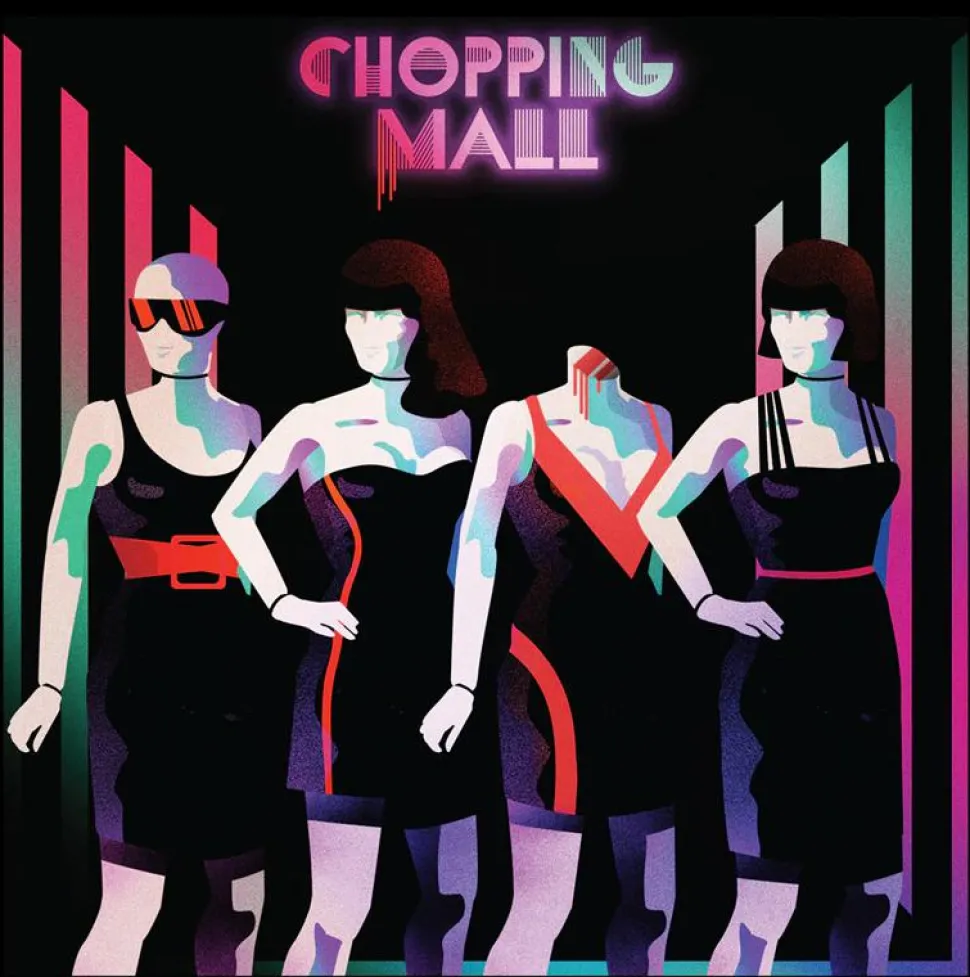 Chopping Mall - Original Motion Picture Soundtrack by Chuck Cirino LP Vinyl Record (Neon Pink & Coke Bottle Green Split Colour Vinyl with Blood Red Splatter)