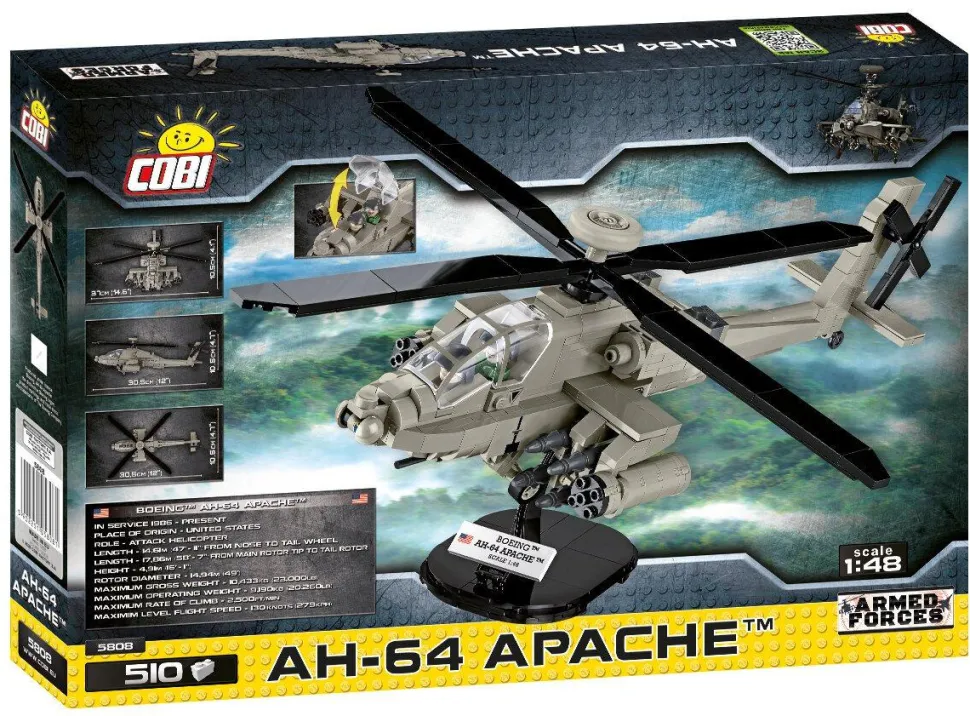 Cobi: Armed Forces - AH-64 Apache Building Block Construction Set (510 pieces)