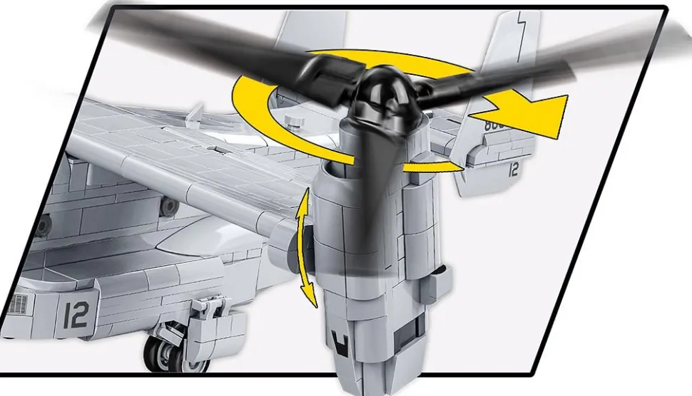 Cobi: Armed Forces - Bell Boeing V-22 Osprey Helicopter 1/48th Scale Building Block Construction Set (1090 Pieces)