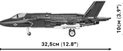 Cobi: Armed Forces - F-35B Lightning II (USAF) 1/48th Scale Building Block Construction Set (594 Pieces)