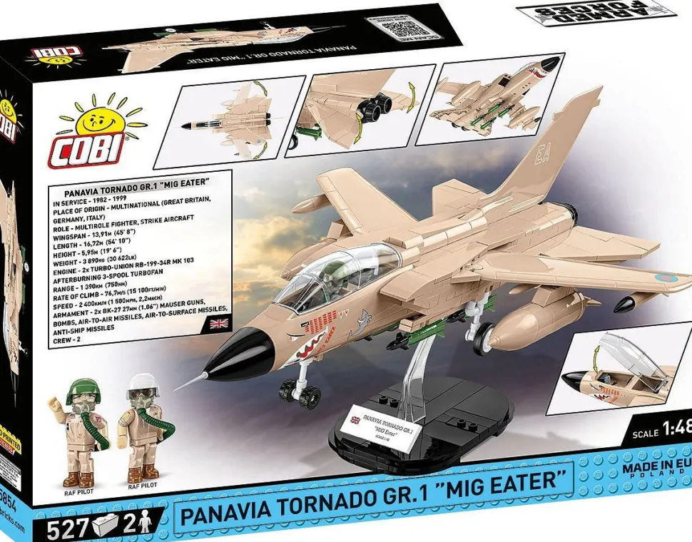 Cobi: Armed Forces - Panavia Tornado GR.1 MiG Eater Fighter Jet 1/48th Scale Building Block Construction Set (527 Pieces)