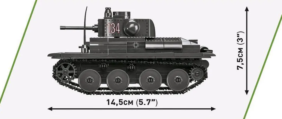 Cobi: World War II - Battle of Arras 1940 Matilda II vs. Panzer 38(t) Tank Historical Collection 1/35th Scale Building Block Construction Set (1015 Pieces)