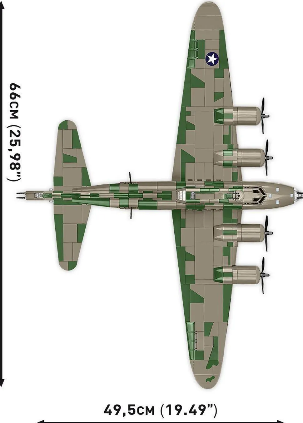 Cobi: World War II - Boeing B-17F Flying Fortress "Memphis Belle" Heavy Bomber Plane Executive Edition Historical Collection 1/48th Scale Building Block Construction Set (1376 Pieces)