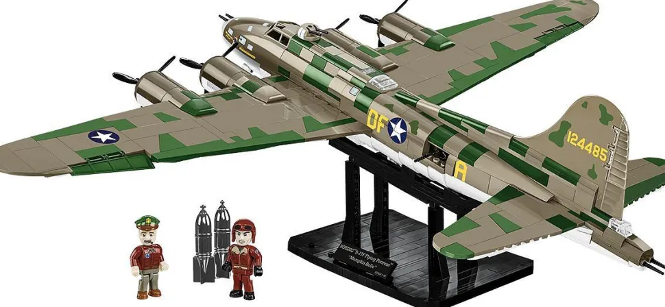 Cobi: World War II - Boeing B-17F Flying Fortress "Memphis Belle" Heavy Bomber Plane Executive Edition Historical Collection 1/48th Scale Building Block Construction Set (1376 Pieces)
