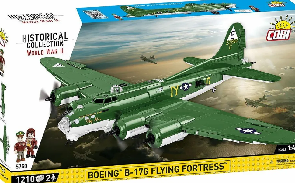 Cobi: World War II - Boeing B-17G Flying Fortress Heavy Bomber Plane Historical Collection 1/48th Scale Building Block Construction Set (1210 Pieces)